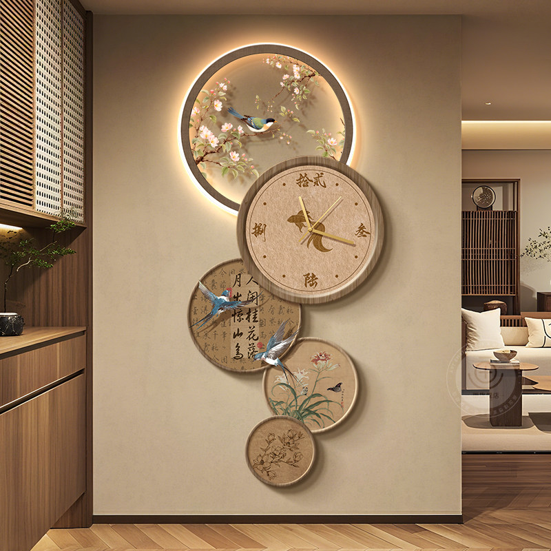 Interior Design Vintage Modern - 중국 스타일 대형 시계 벽걸이 빈티지