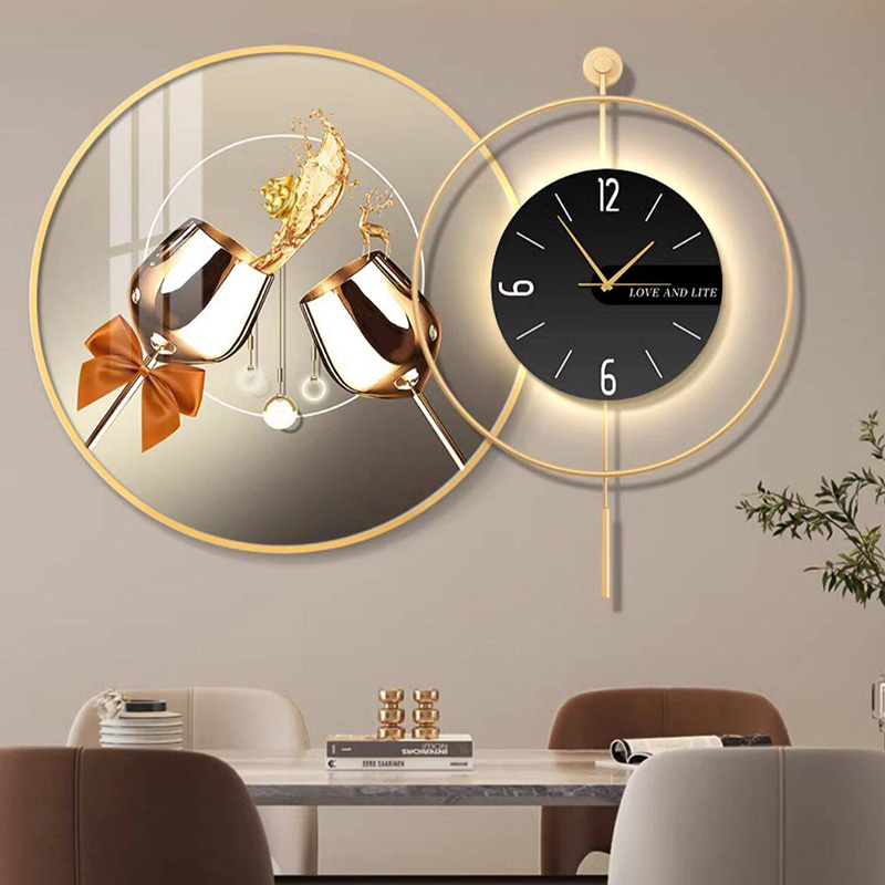 Interior Design Vintage Modern - LED 아트 벽시계 고급 빈티지 인테리어