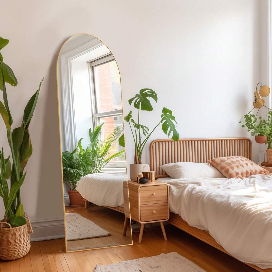 Arch Mirror Leaning - 64'X21' 풀 사이즈 스탠드형 거울, 룸