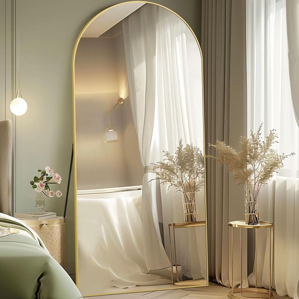Arch Mirror Leaning - 아치형 전신 거울, 76x34 오버사이즈 바닥