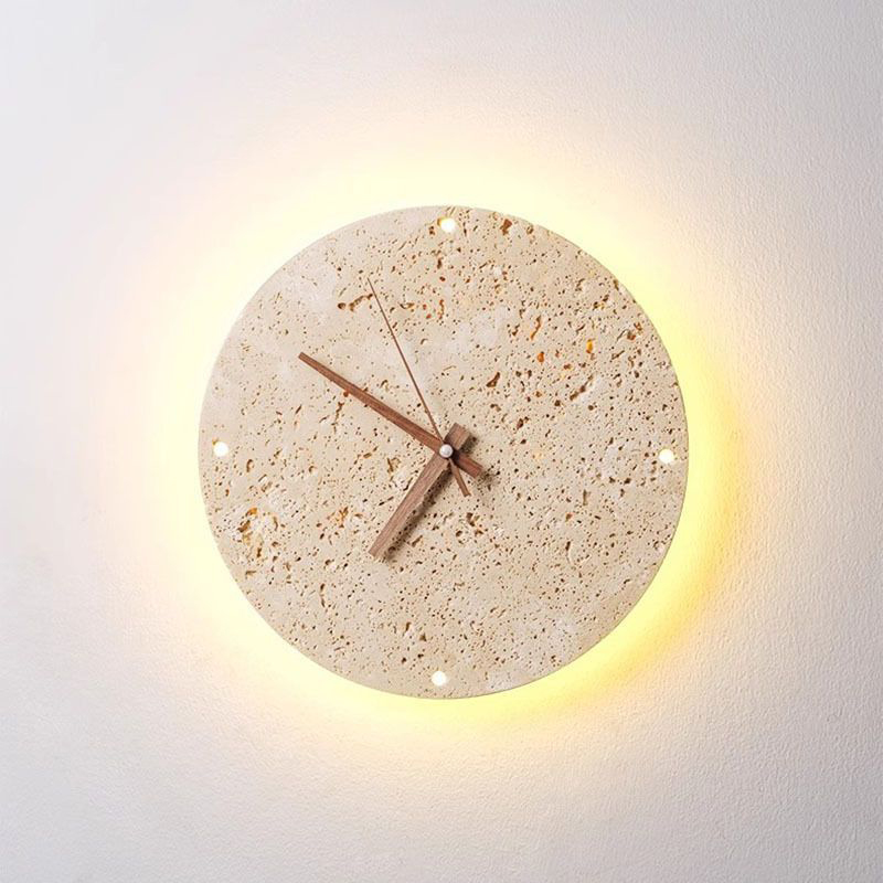 Interior Design Vintage Modern - 빈티지 벽시계 북유럽 서클 거실 장식