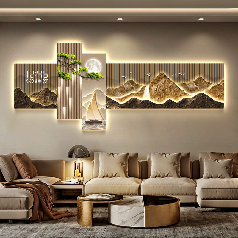 Interior Design Vintage Modern - 거실 침실 벽시계 디지털 빈티지 인테리어