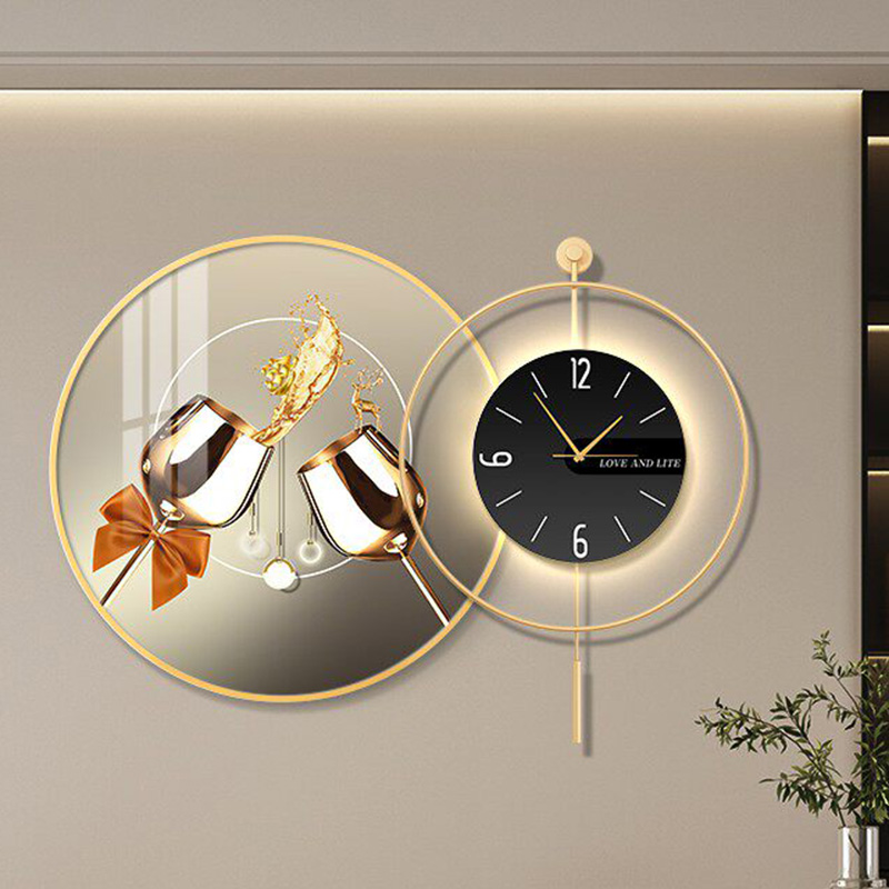 LED 아트 벽시계 고급 빈티지 인테리어 감성 침실 디 - Interior Design Vintage Modern 리뷰 및 가격