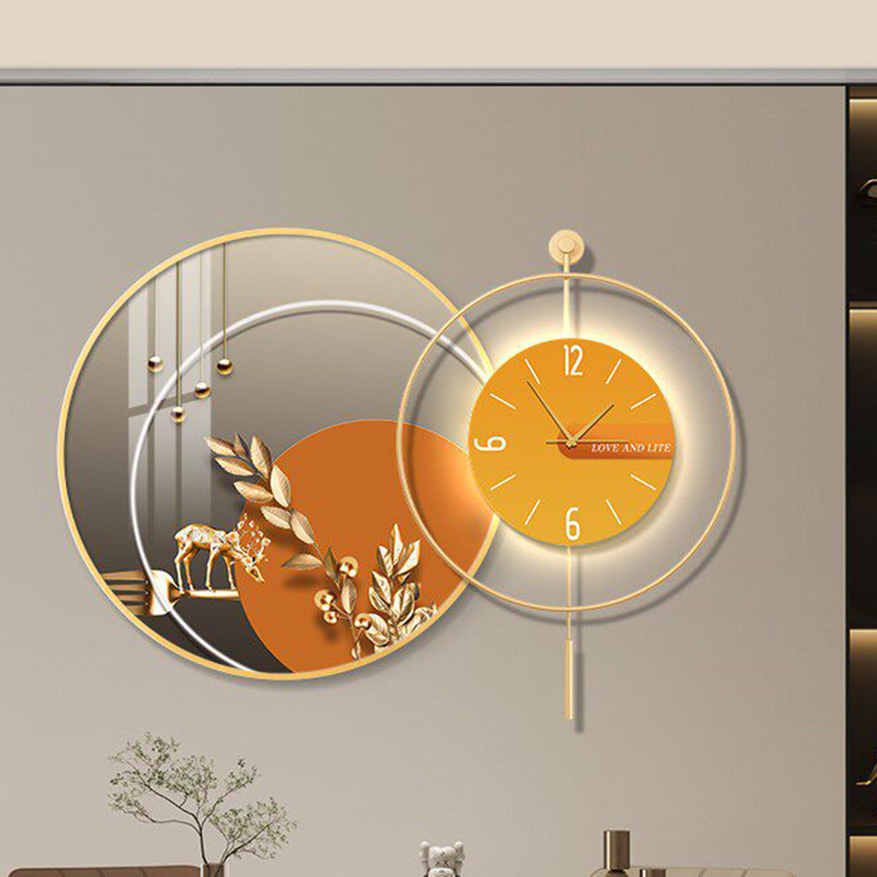 LED 아트 벽시계 고급 빈티지 인테리어 감성 침실 디 - Interior Design Vintage Modern 리뷰 및 가격