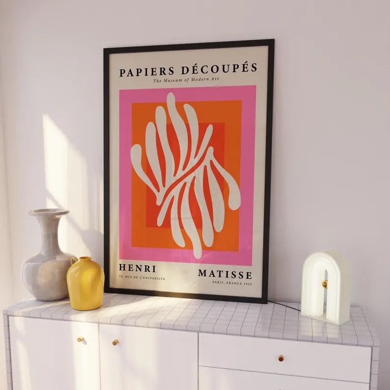 3pcs현대 오렌지 바우하우스와 피카소 벽 아트 인쇄  - Interior Design Room 리뷰 및 가격