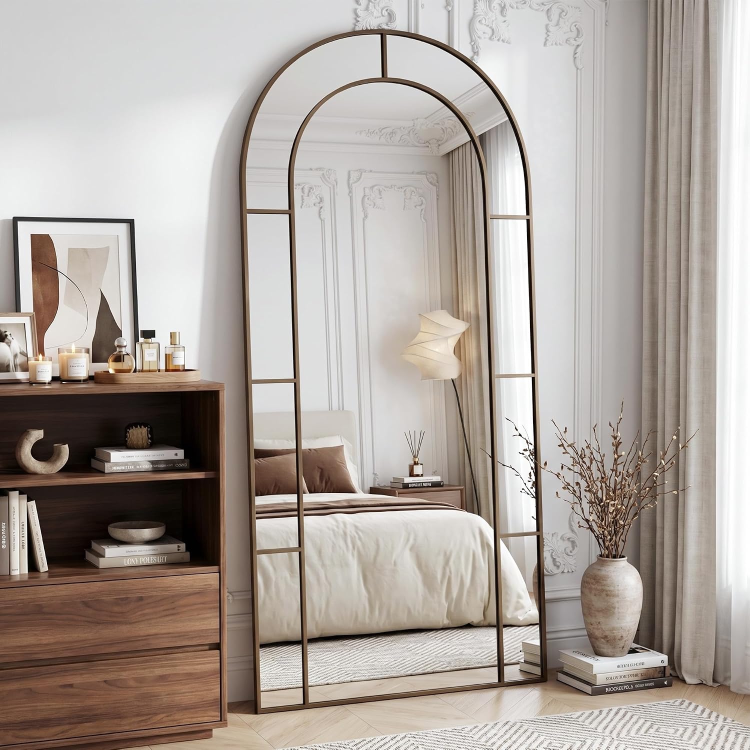 76인치 x 34인치 아치형 전신 거울, 금속 프레임이 - Arch Mirror Leaning 리뷰 및 가격