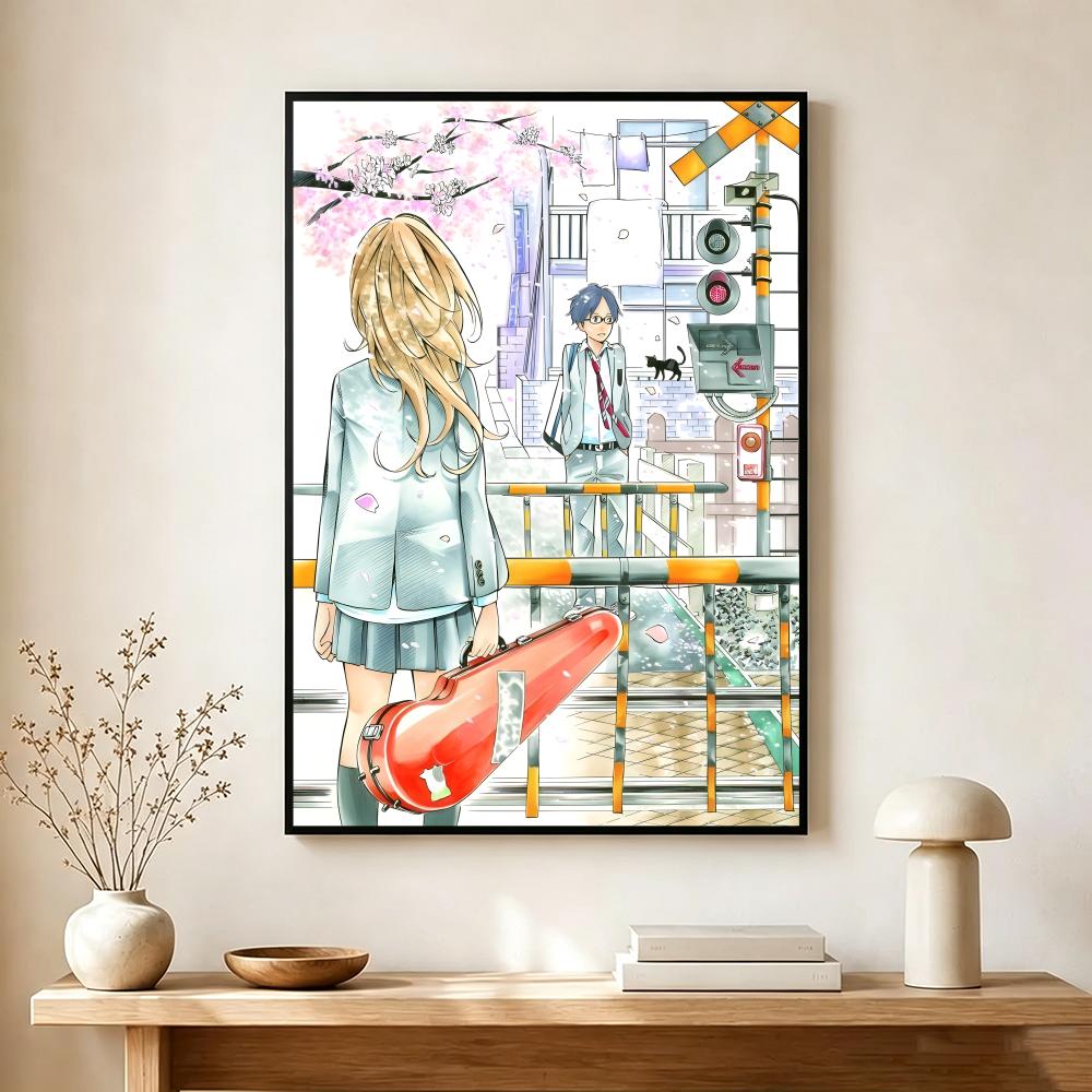 감성적인 애니메이션 '4월의 거짓말' 포스터 현대적인  - Interior Design Your Home 리뷰 및 가격