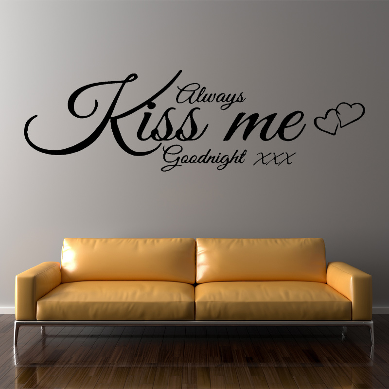 Wall Decal Quote 항상 나에게 굿나잇 키스 - Interior Design With Wallpaper 리뷰 및 가격