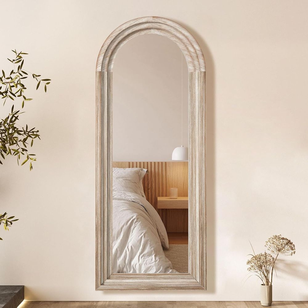 아치형 전신 거울, 원목 프레임, 65x24인치, 벽걸 - Arch Mirror Leaning 리뷰 및 가격